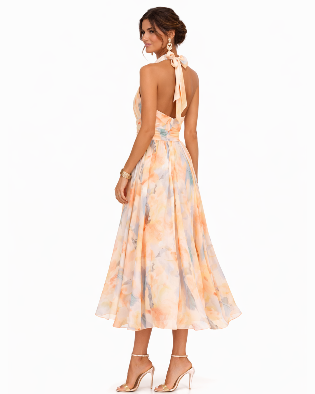 Aurora™ | Vestido Halter con Estampado de Acuarela