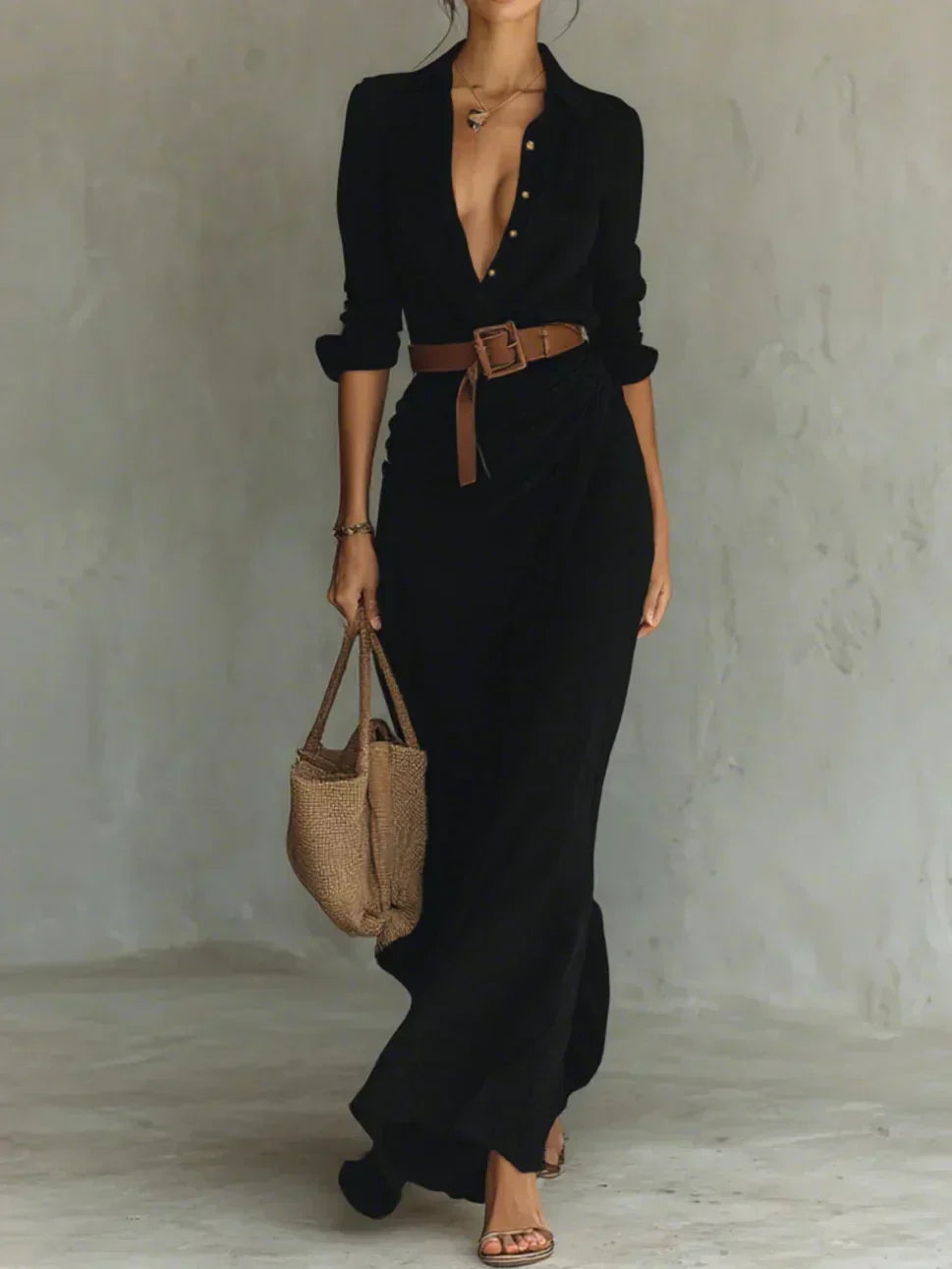 Camille™ | Vestido Largo Elegante con Diseño Floral