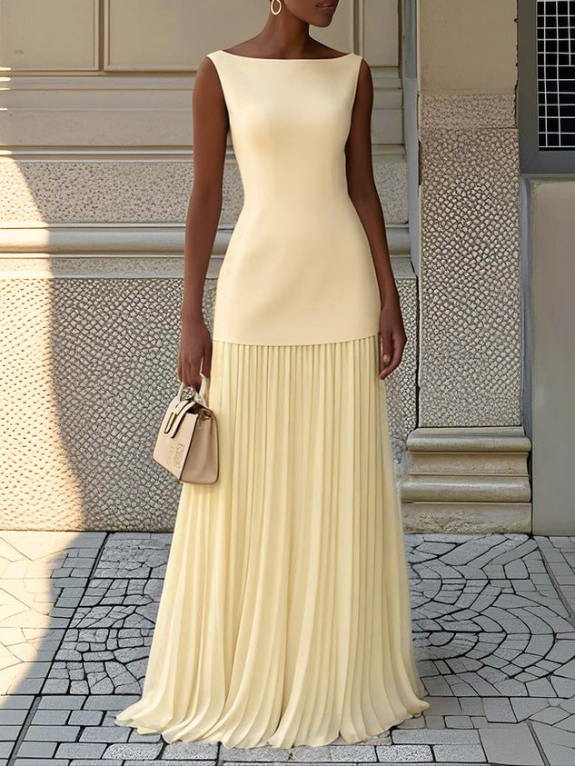 Serena™ | Vestido Maxi con Pliegues