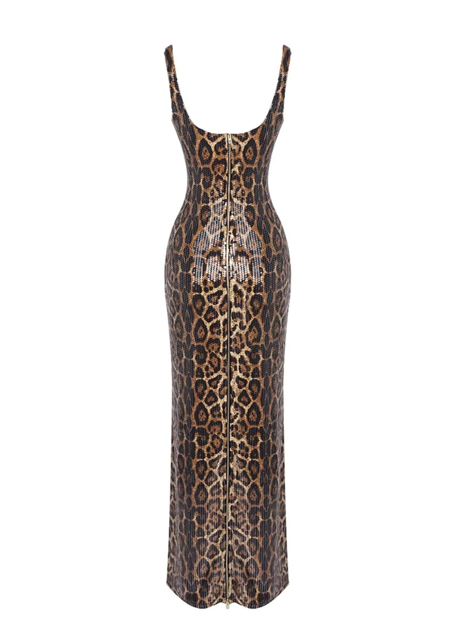 Conjunto de Vestido de Dos Piezas con Capa Sin Mangas y Lentejuelas Mayu