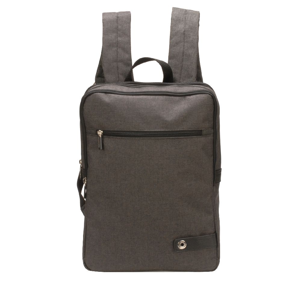 Mochila Aaron de poliéster con acentos de cuero