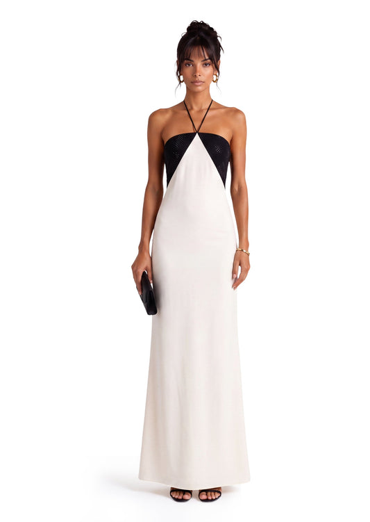 Vestido Maxi Sin Mangas con Cuello Halter Cassius
