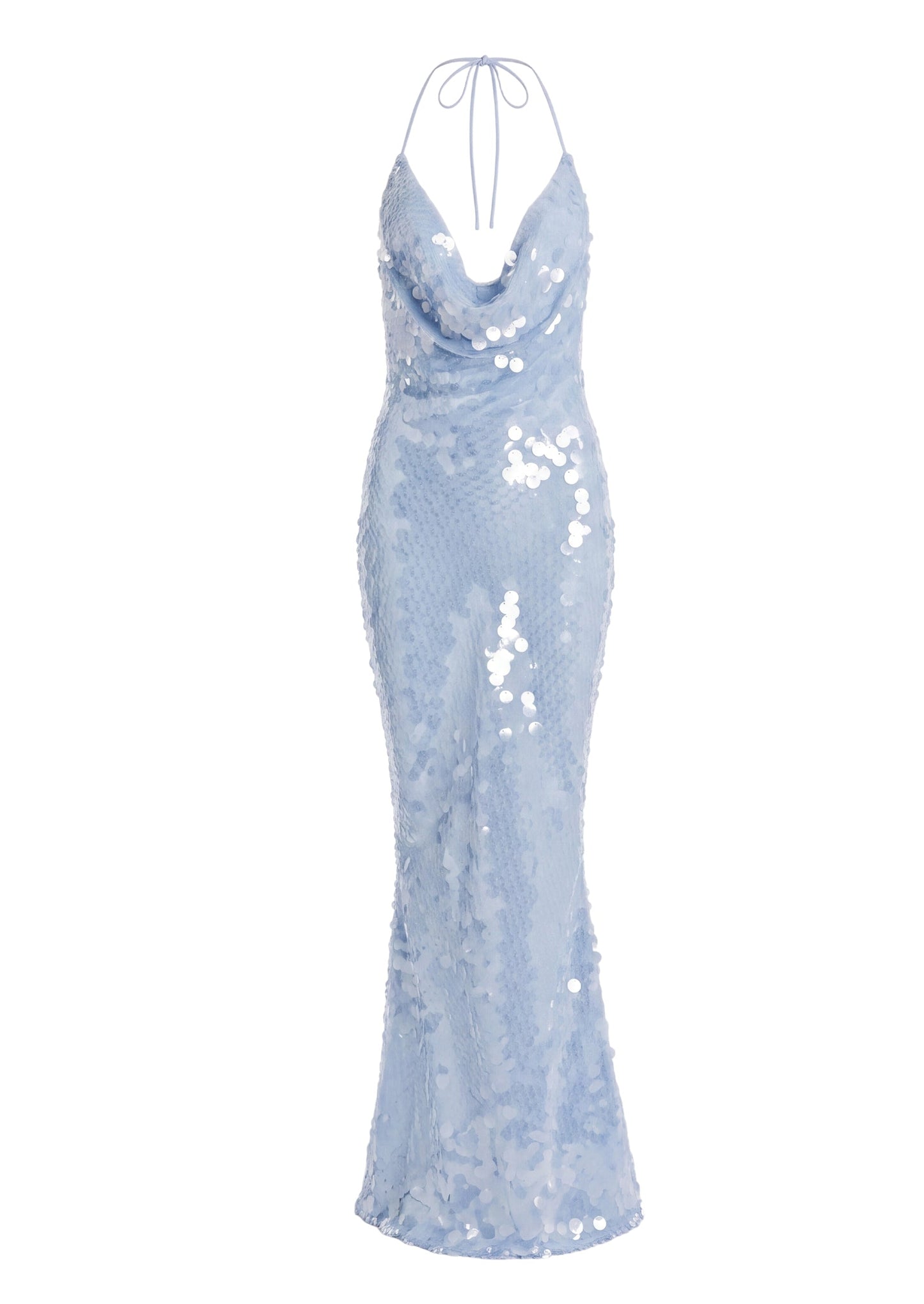 Halter Neck Sequin Midi Dress Kadeem