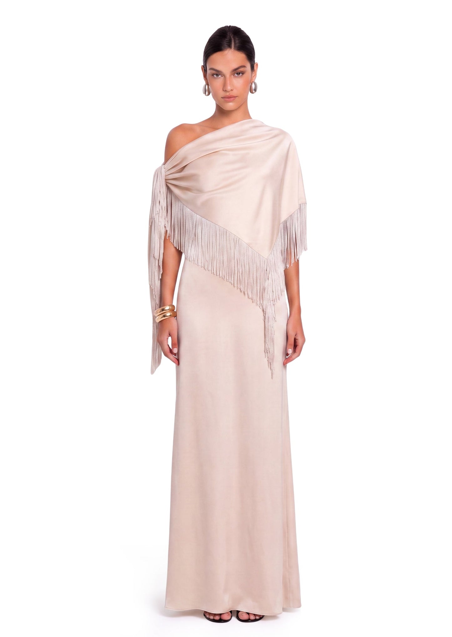 Vestido Maxi de Satén Tabor sin Mangas