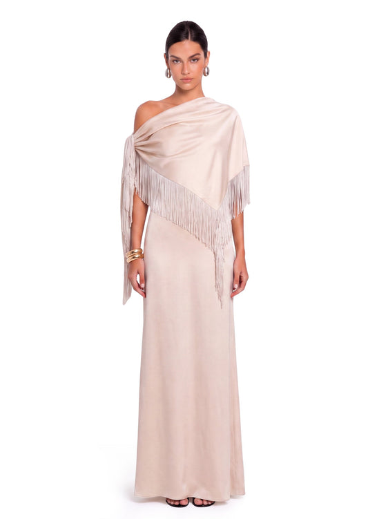 Vestido Maxi de Satén Tabor sin Mangas