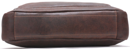 Bolso de Hombro Cristiano de Cuero Envejecido