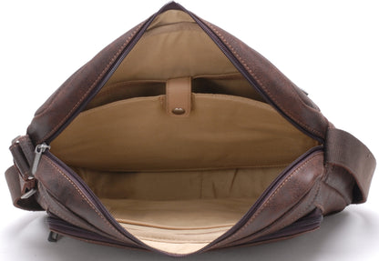 Bolso de Hombro Cristiano de Cuero Envejecido