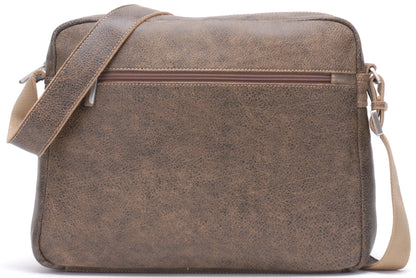 Bolso de Hombro Cristiano de Cuero Envejecido