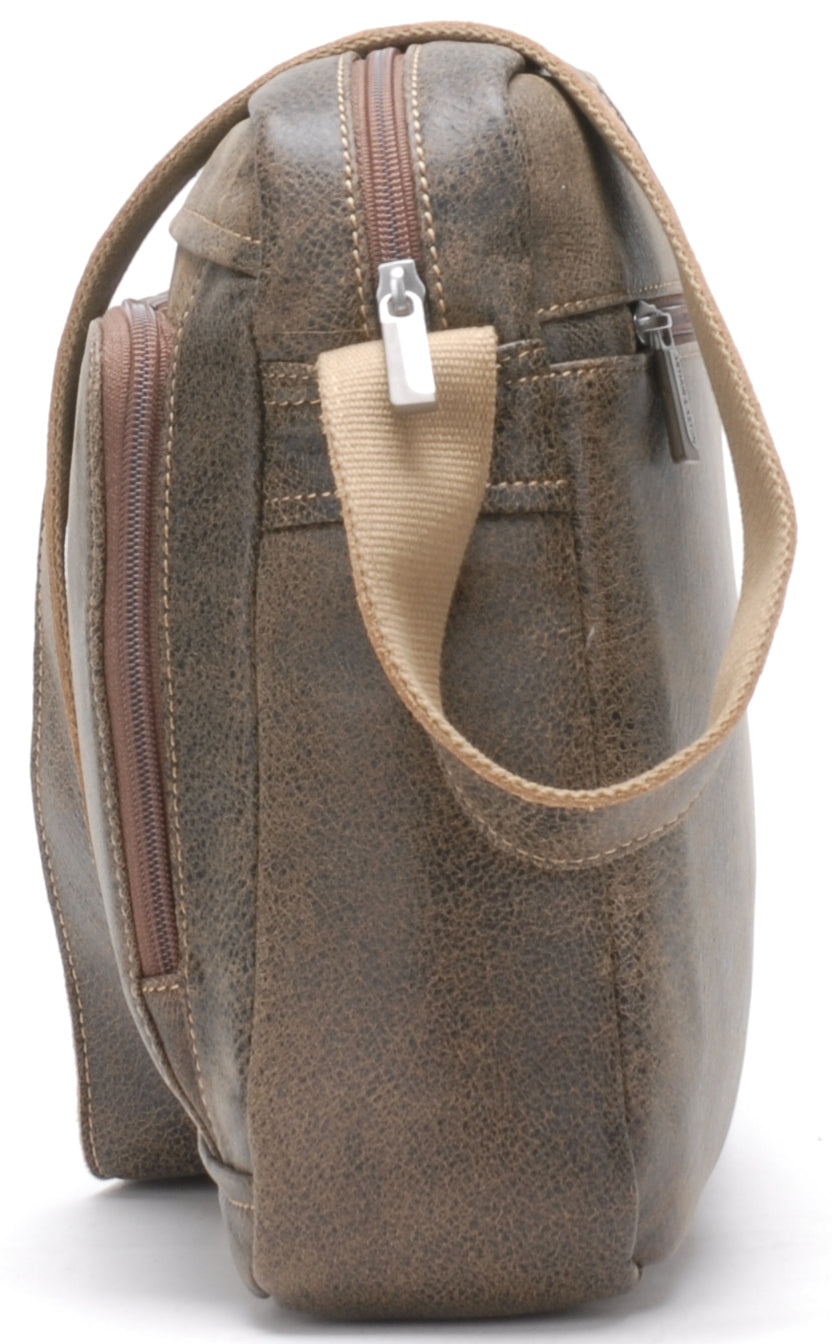 Bolso de Hombro Cristiano de Cuero Envejecido