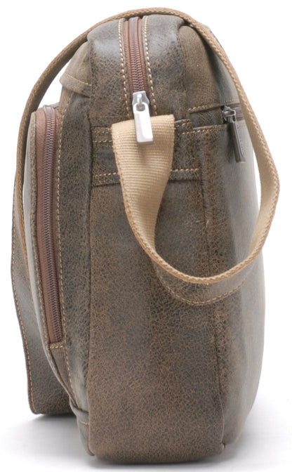 Bolso de Hombro Cristiano de Cuero Envejecido