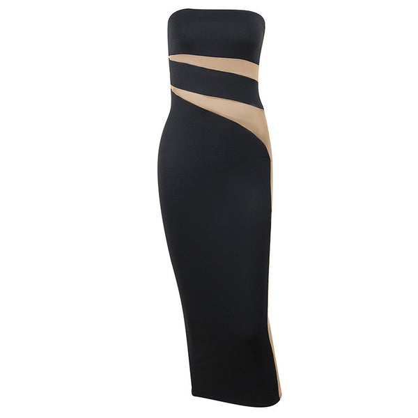 Vestido de Fiesta Elegante con Calados