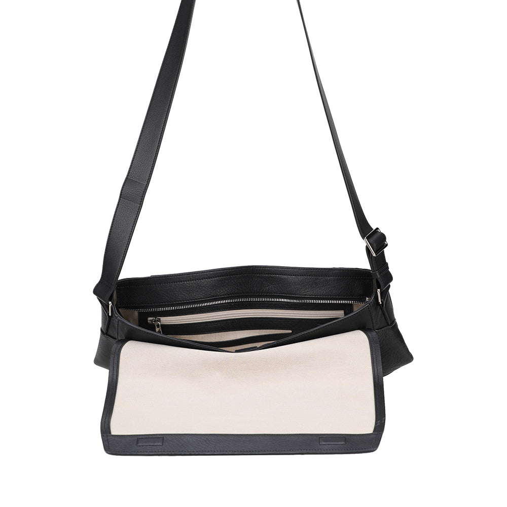 José Leather Flap Oversized Bag
