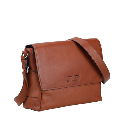 José Leather Flap Oversized Bag