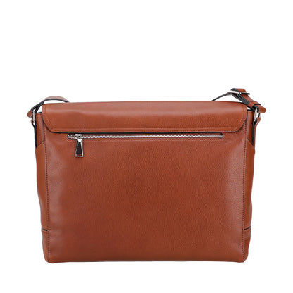 José Leather Flap Oversized Bag