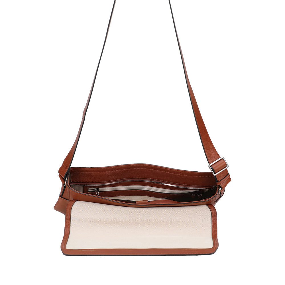 José Leather Flap Oversized Bag