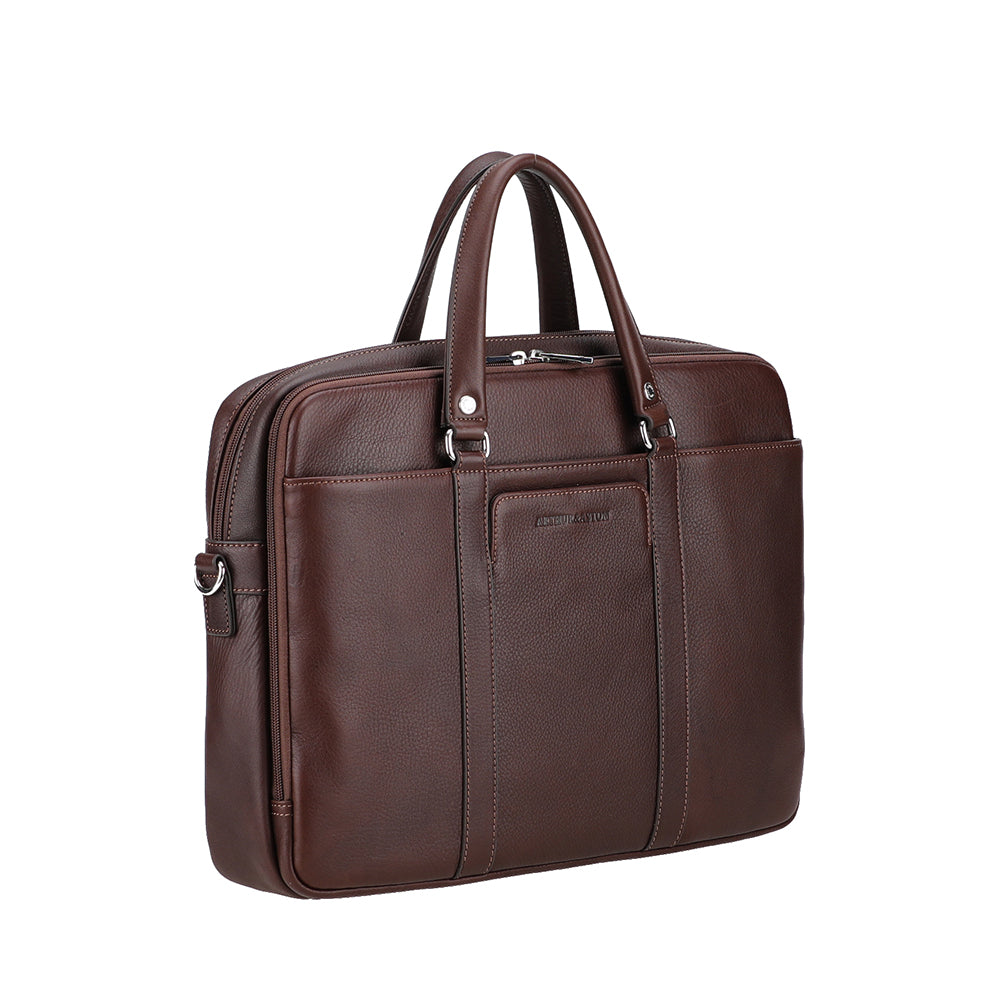 Ange Leather Double Compartment Portfolio