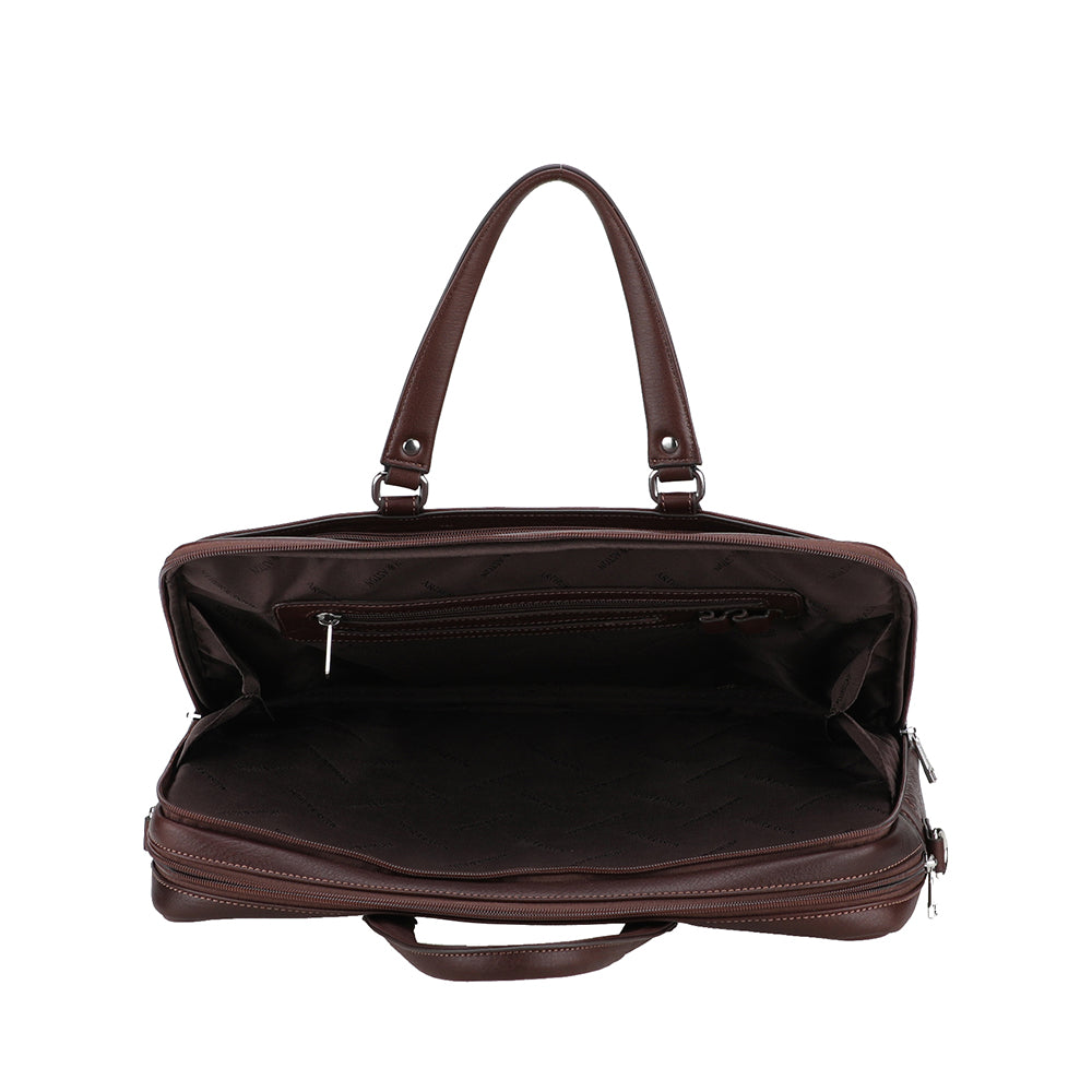 Ange Leather Double Compartment Portfolio