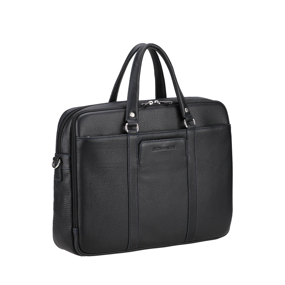 Ange Leather Double Compartment Portfolio