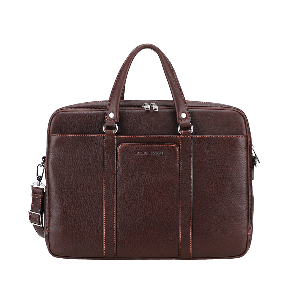 Ange Leather Double Compartment Portfolio