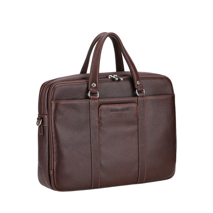 Ange Leather Double Compartment Portfolio