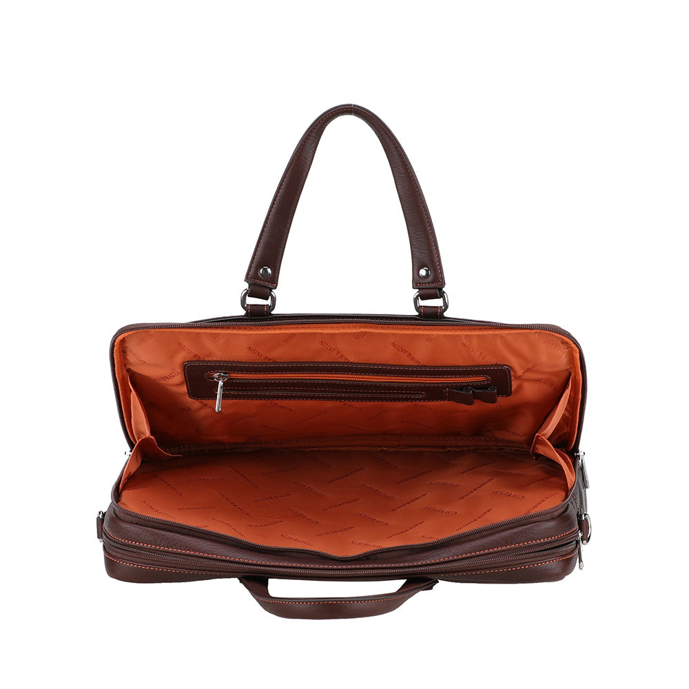 Ange Leather Double Compartment Portfolio