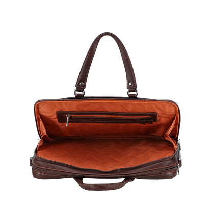 Ange Leather Double Compartment Portfolio