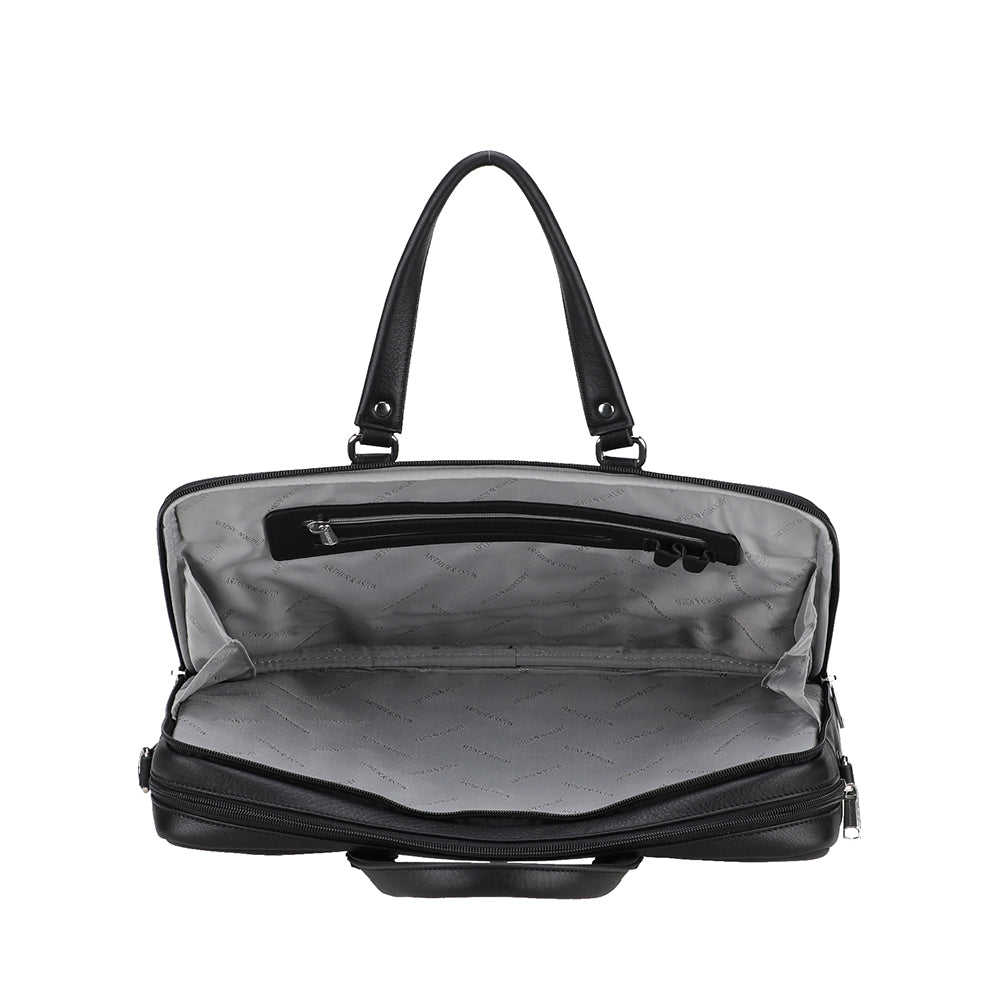 Ange Leather Double Compartment Portfolio
