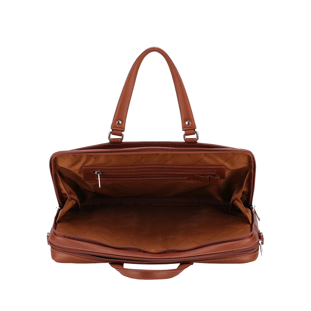 Ange Leather Double Compartment Portfolio