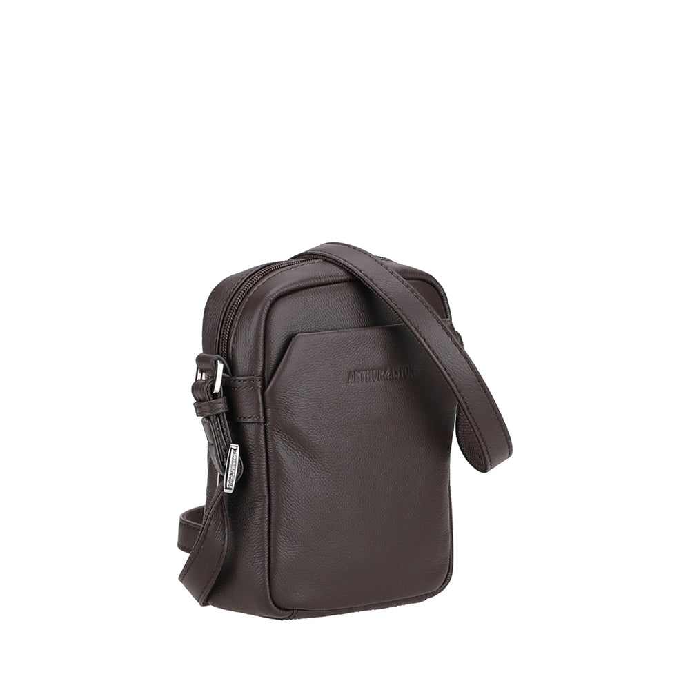 Bolso Cruzado Siméon de Cuero Pequeño