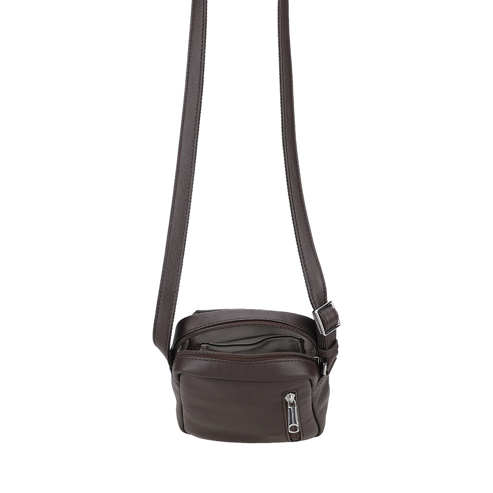 Bolso Cruzado Siméon de Cuero Pequeño