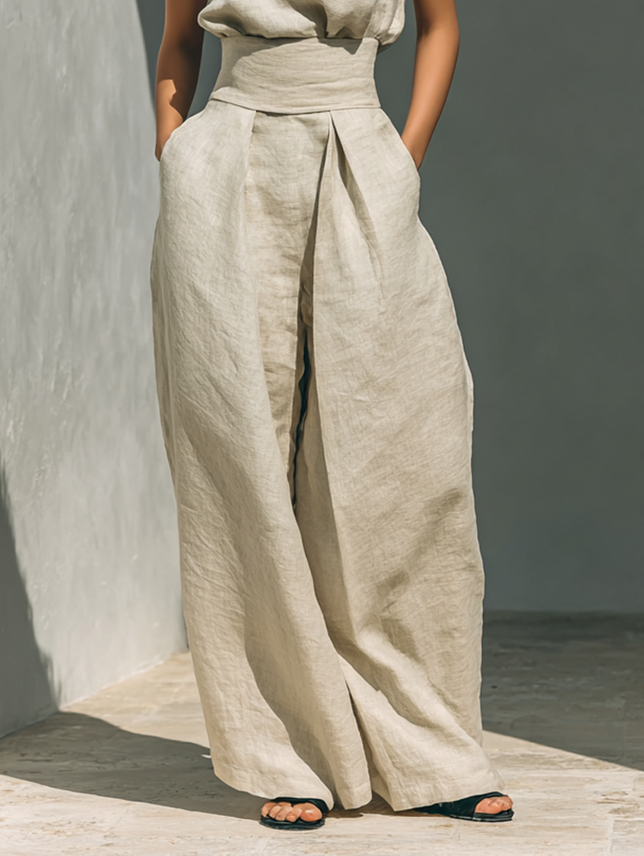 Maria™ | Conjunto Total: Top de Tirantes y Pantalón Ancho
