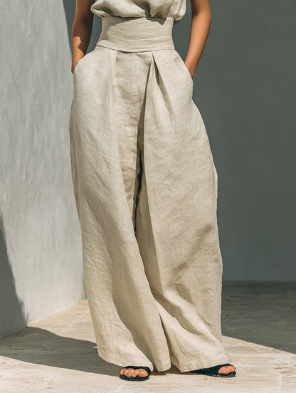 Maria™ | Conjunto Total: Top de Tirantes y Pantalón Ancho
