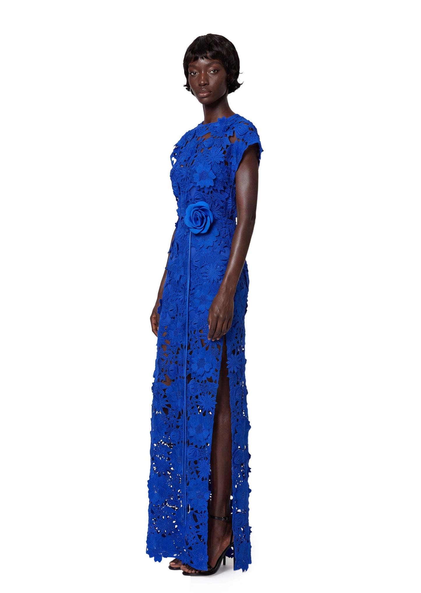 Kahedin Water Soluble Floral Lace Maxi Dress