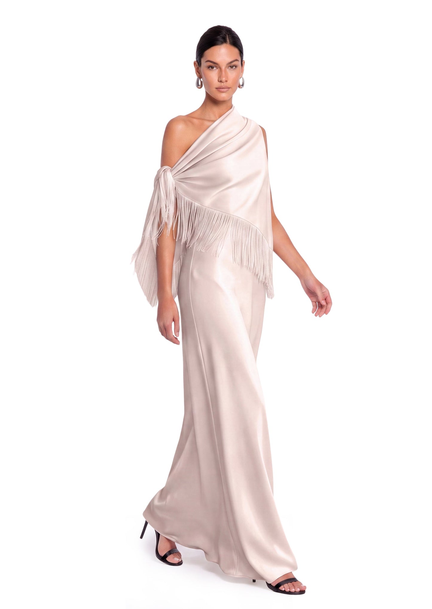 Vestido Maxi de Satén Tabor sin Mangas