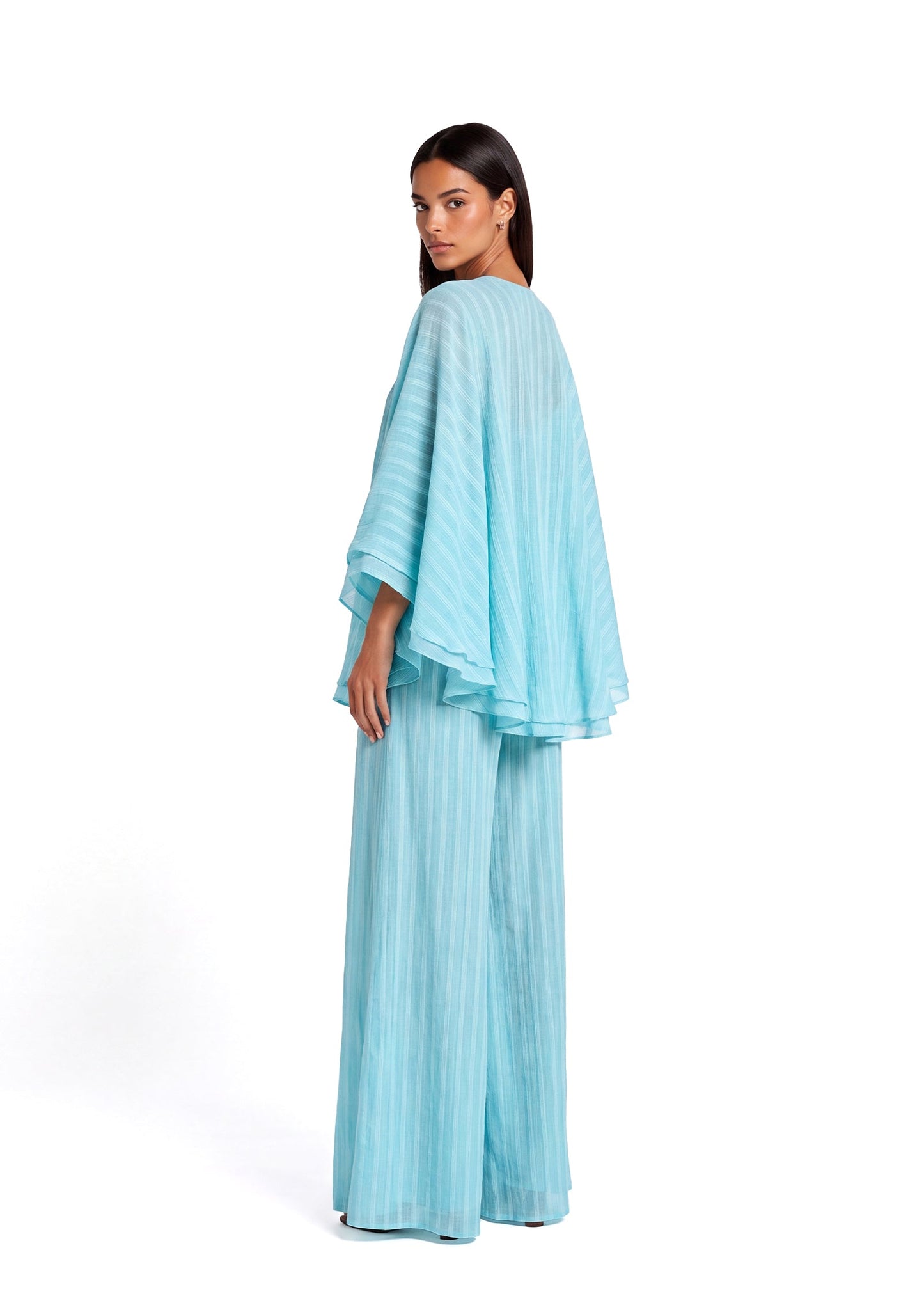 Kaholo Shawl Top & Wide Leg Pants Set