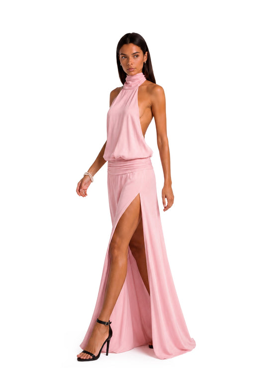 Maxi Vestido Halter con Espalda Descubierta Bhavya