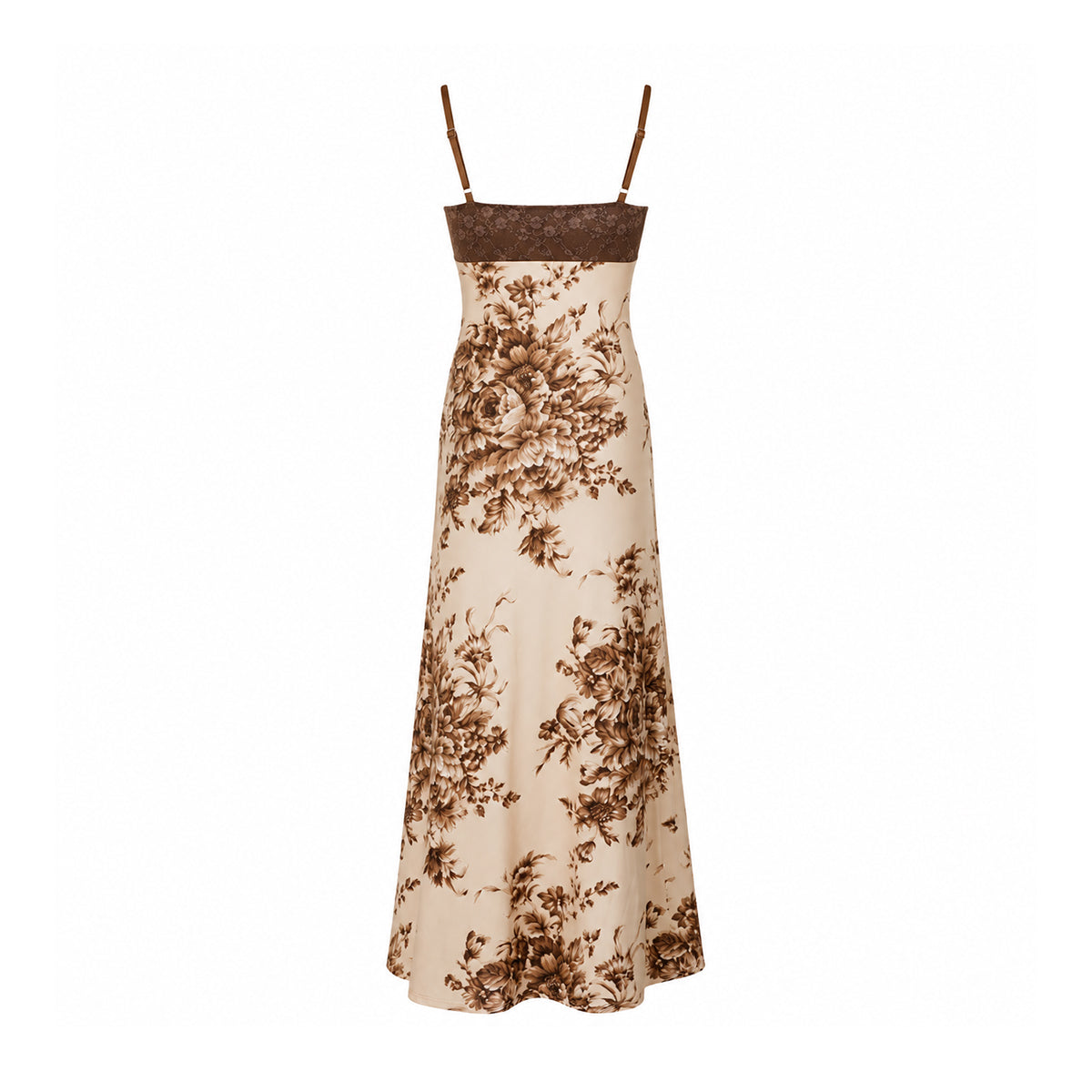 Maxi Vestido Estampado con Encaje Kachiri