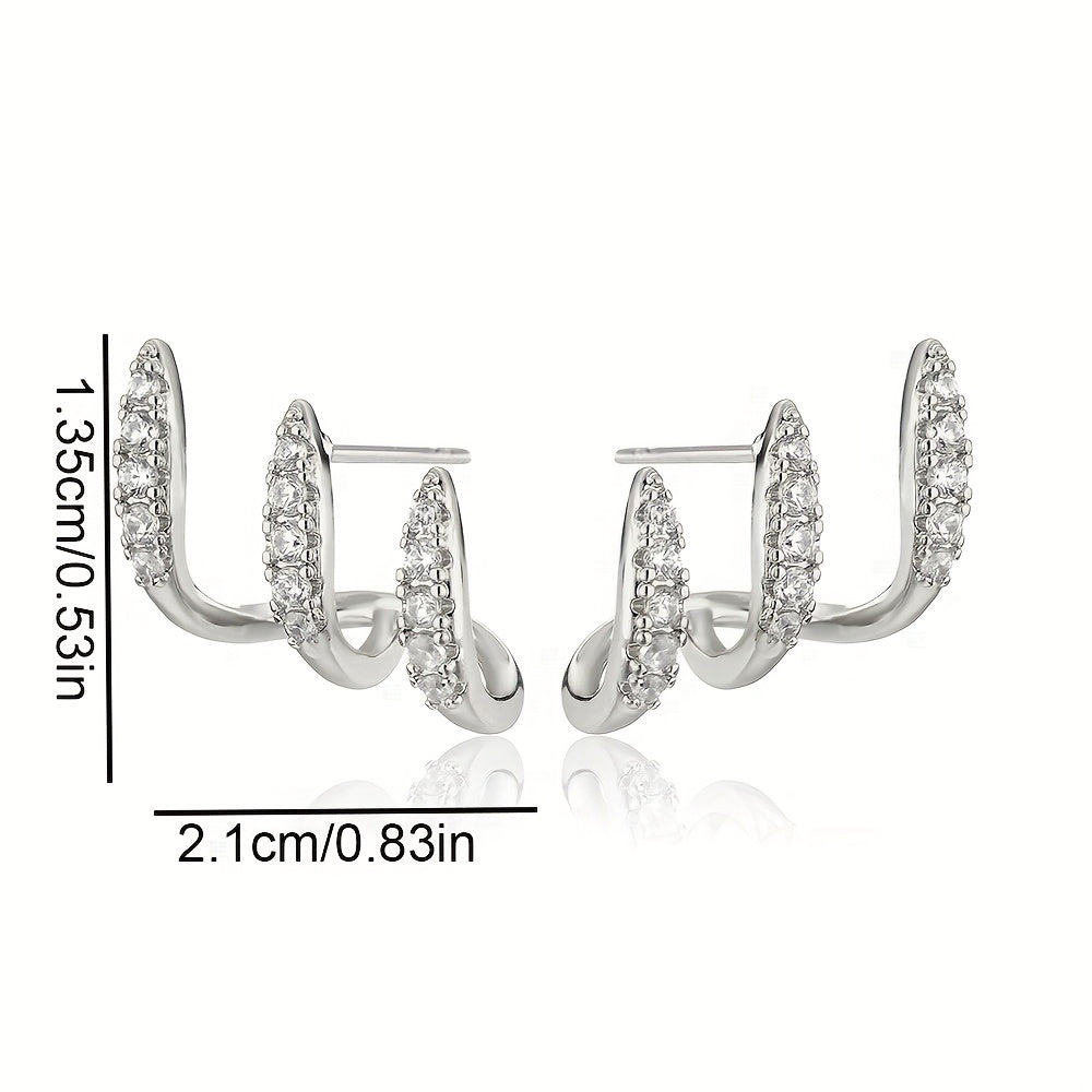 Elegantes Pendientes Doble Capa