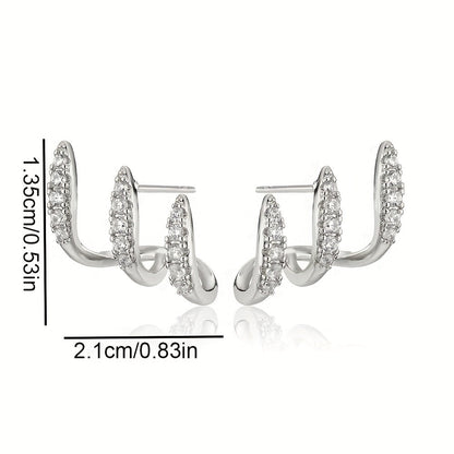 Elegantes Pendientes Doble Capa