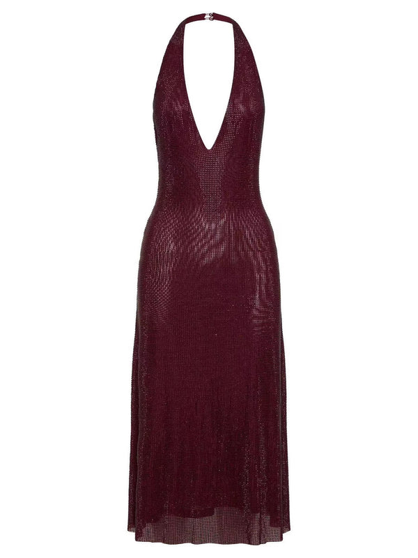 Vestido de Fiesta con Lentejuelas y Escote en V