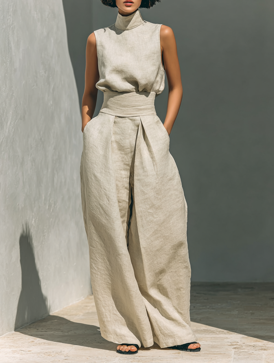 Maria™ | Conjunto Total: Top de Tirantes y Pantalón Ancho