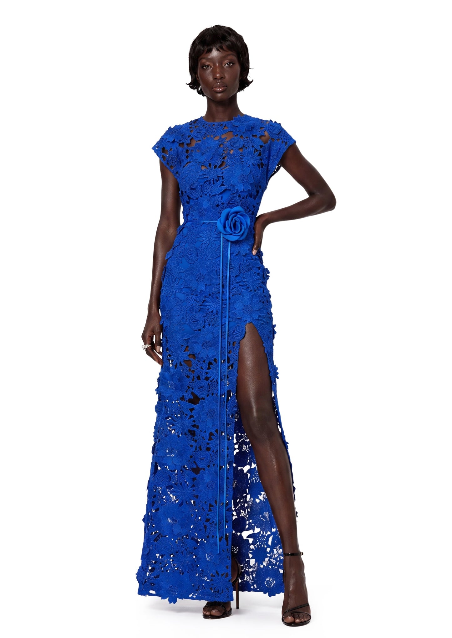 Kahedin Water Soluble Floral Lace Maxi Dress