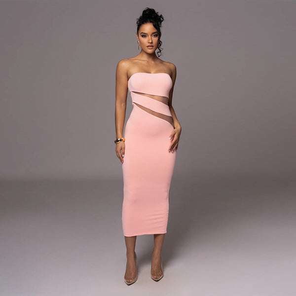 Vestido de Fiesta Elegante con Calados