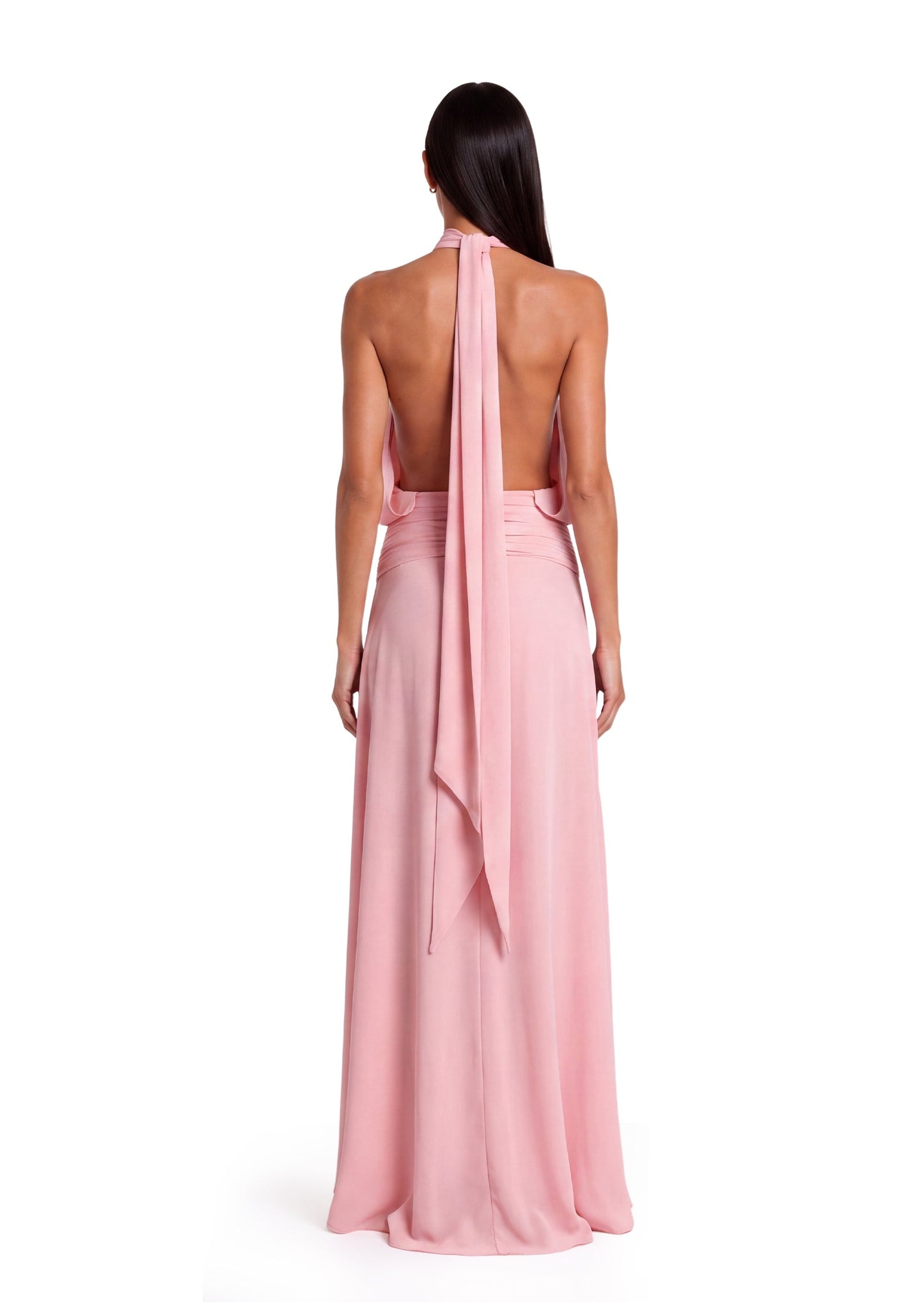 Maxi Vestido Halter con Espalda Descubierta Bhavya