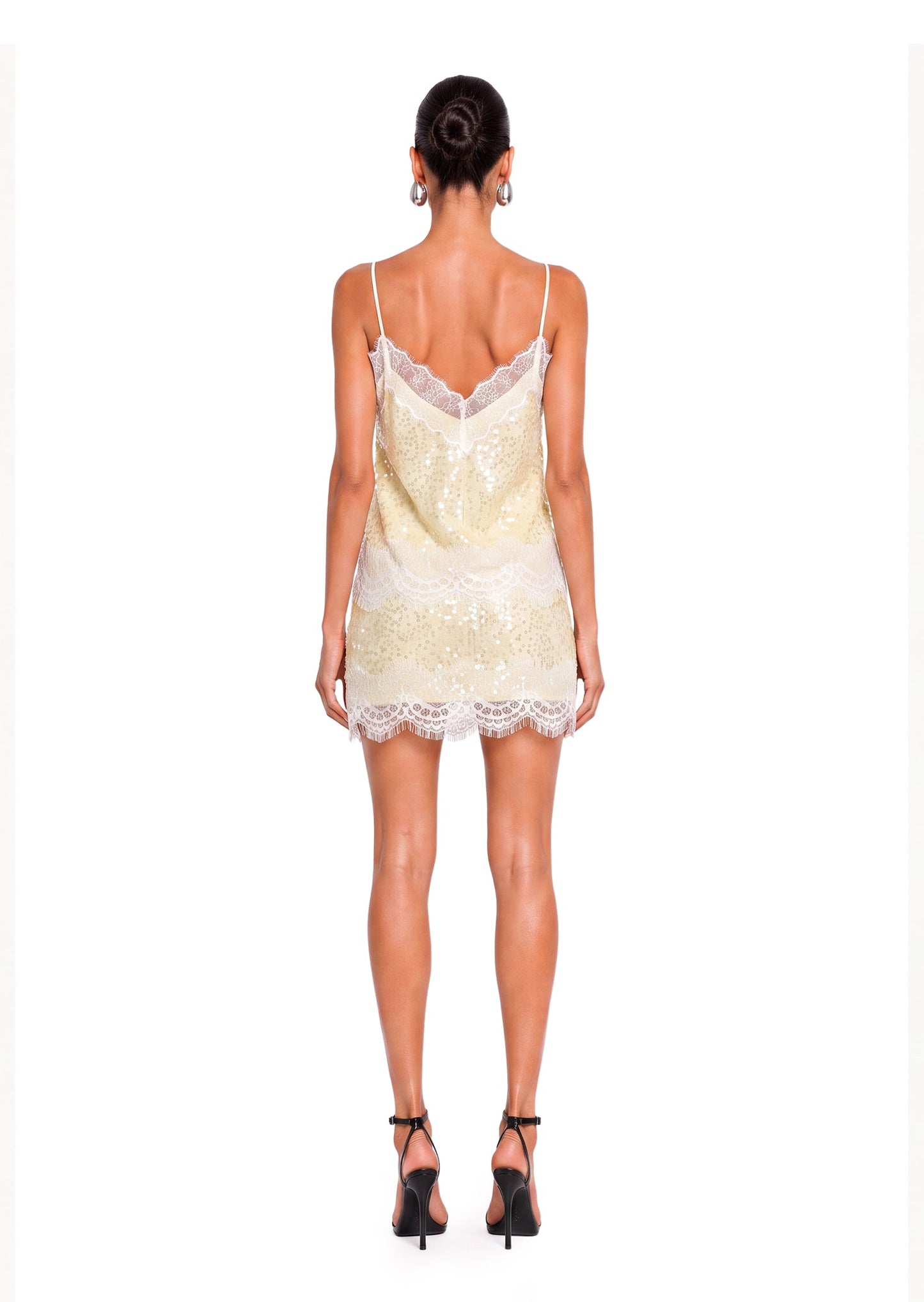 Jackopa Sequined Top And Lace Skirt Set