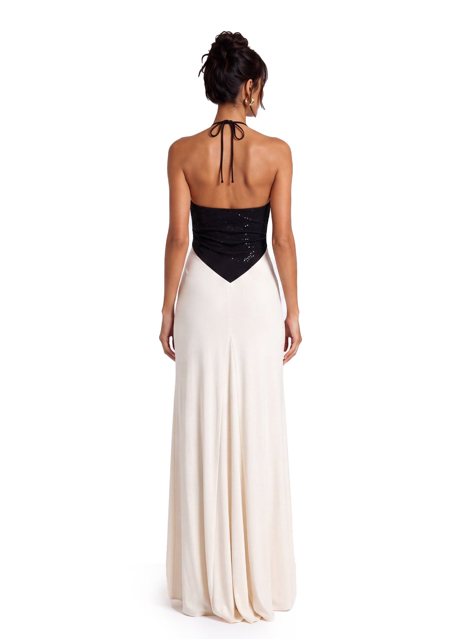 Vestido Maxi Sin Mangas con Cuello Halter Cassius