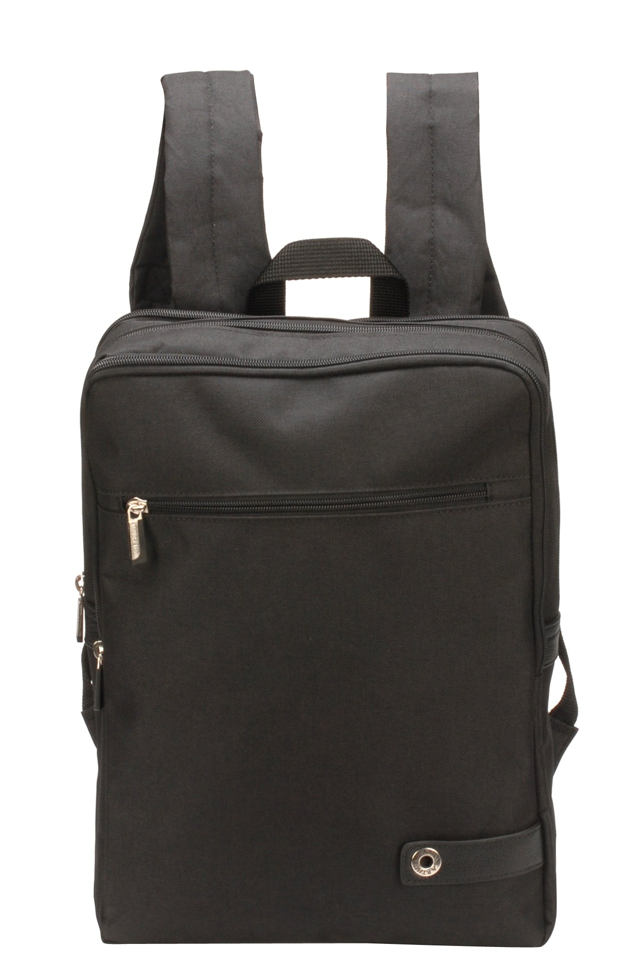 Mochila Aaron de poliéster con acentos de cuero