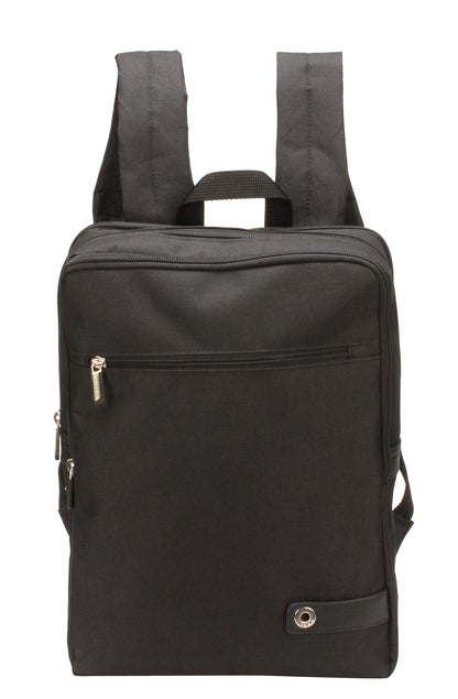 Mochila Aaron de poliéster con acentos de cuero