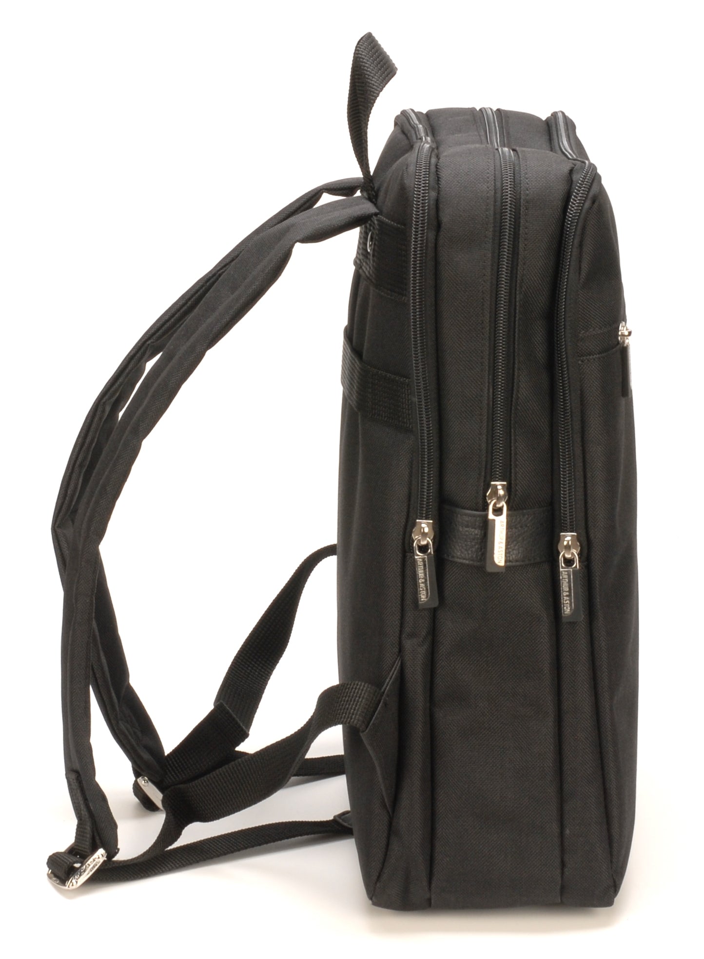 Mochila Aaron de poliéster con acentos de cuero
