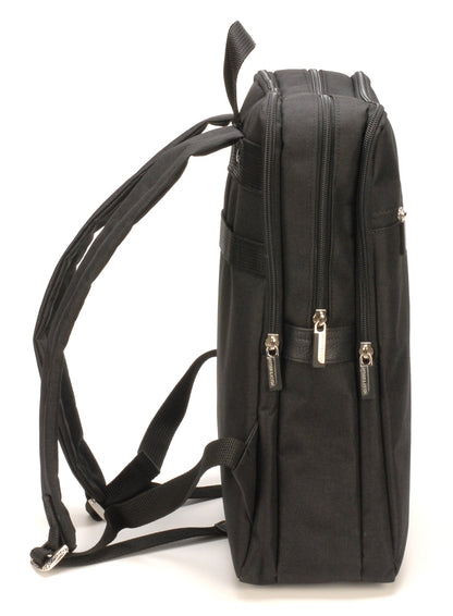 Mochila Aaron de poliéster con acentos de cuero